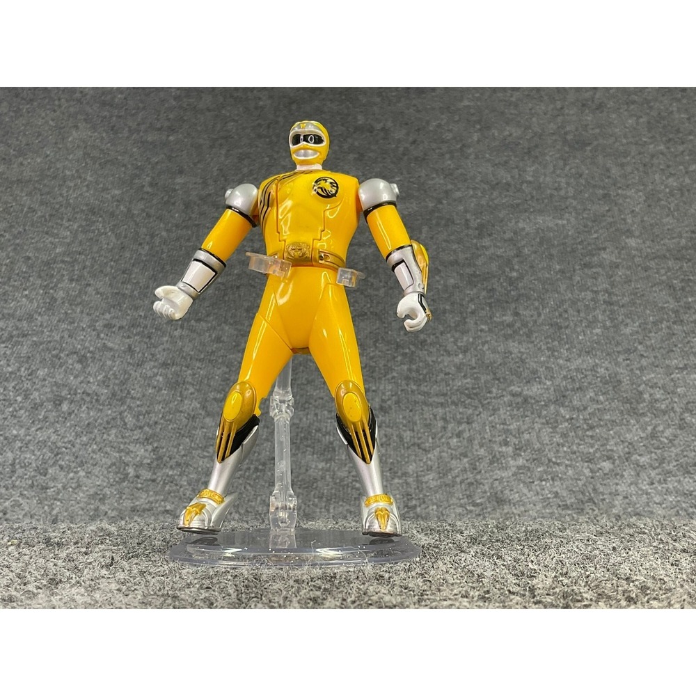 Bandai Power Rangers Wild Force Yellow Spin Morphin Ranger Flip Head Figure 2001